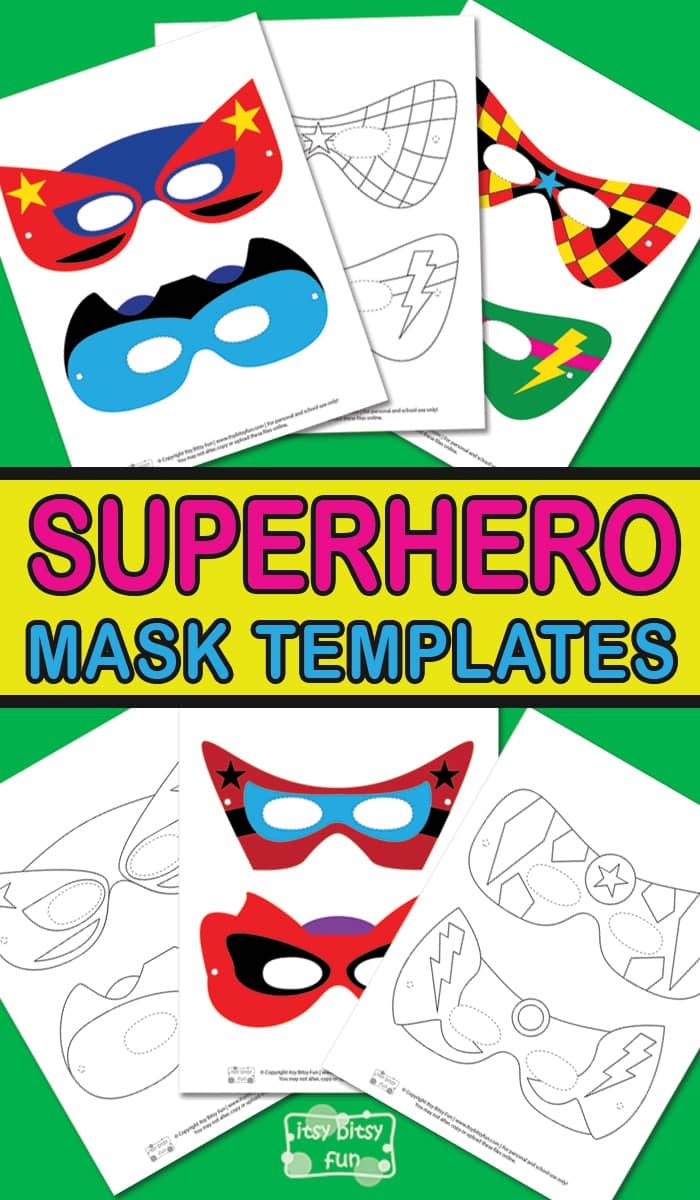 Actual Size Printable Superhero Mask Template