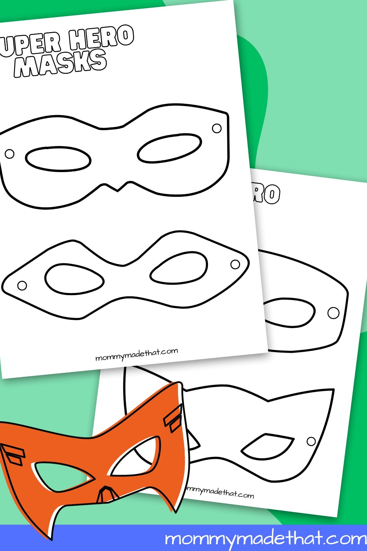 Super Hero Mask Template Printable