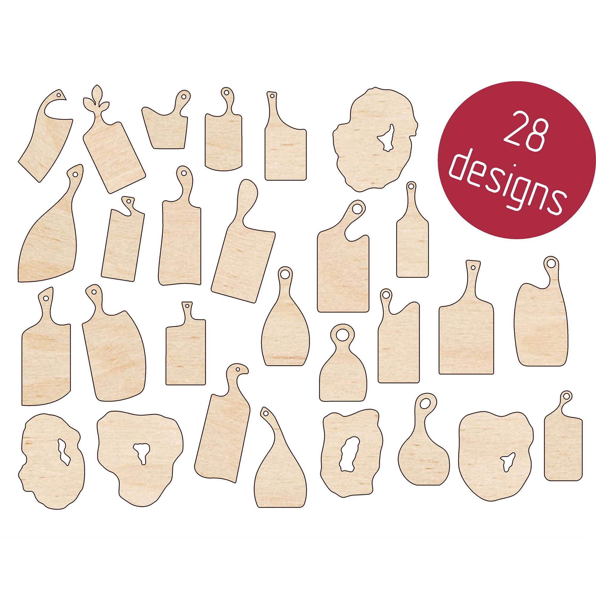Printable Cutting Board Handle Template