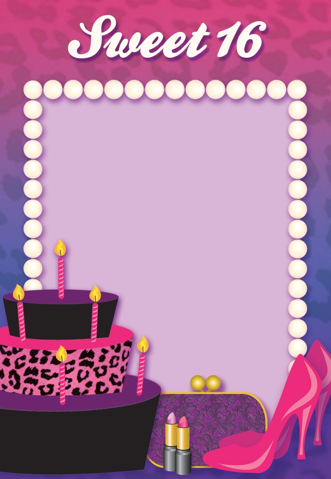 Printable Sweet 16 Invitation Templates