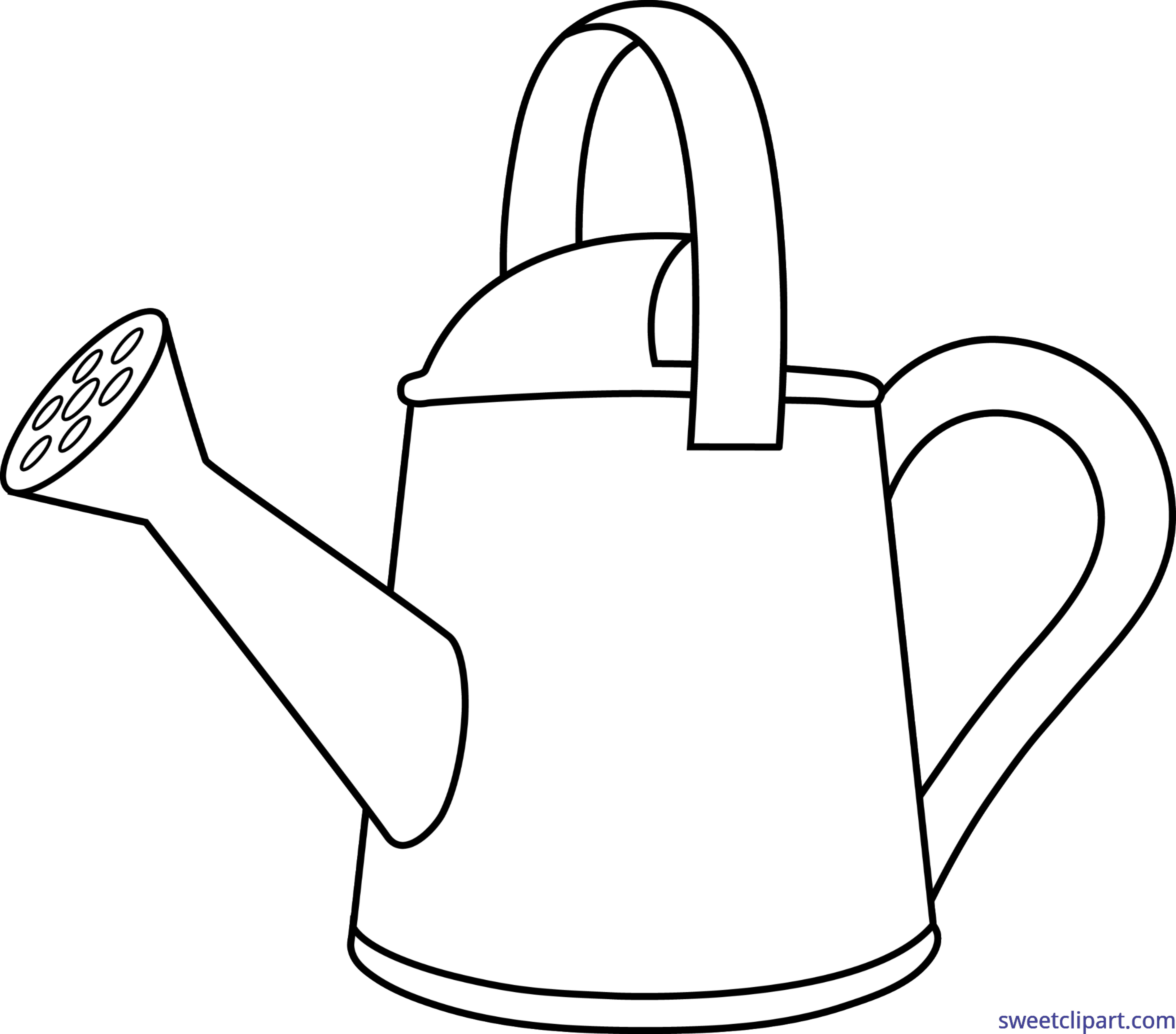 Sweet Clip Art Garden Watering Can Lineart Clip Art Free Clip Art Watering Can Coloring Pages
