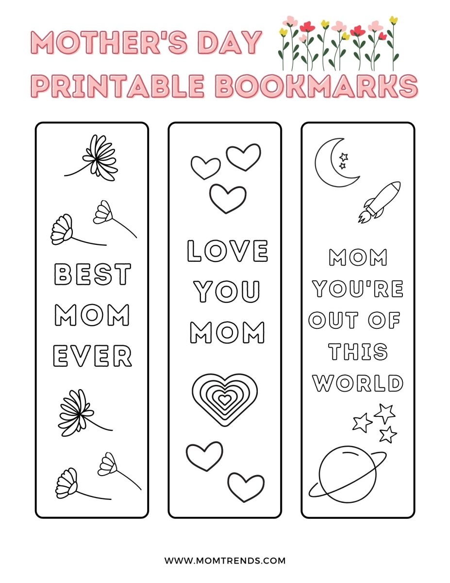 Sweet Mother s Day Bookmark Printable MomTrends