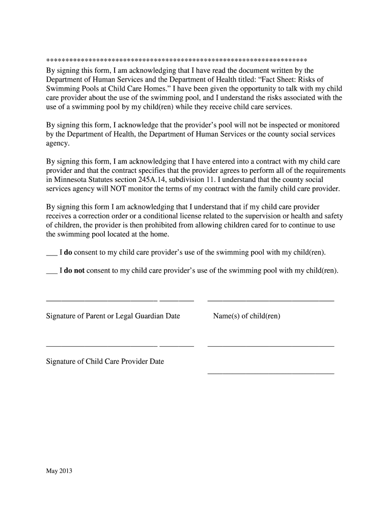 Swimming Pool Permission Form Fill Online Printable Fillable Blank PdfFiller
