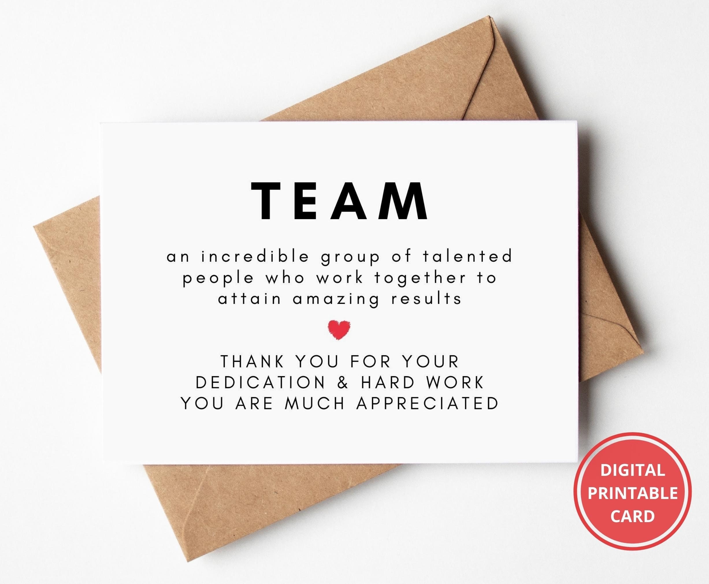 Printable Employee Appreciation Cards Templates