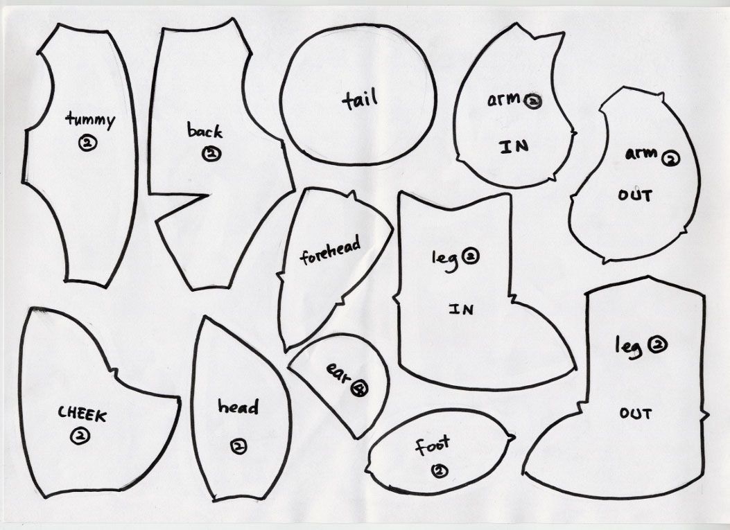 Template Free Printable Easy Teddy Bear Pattern