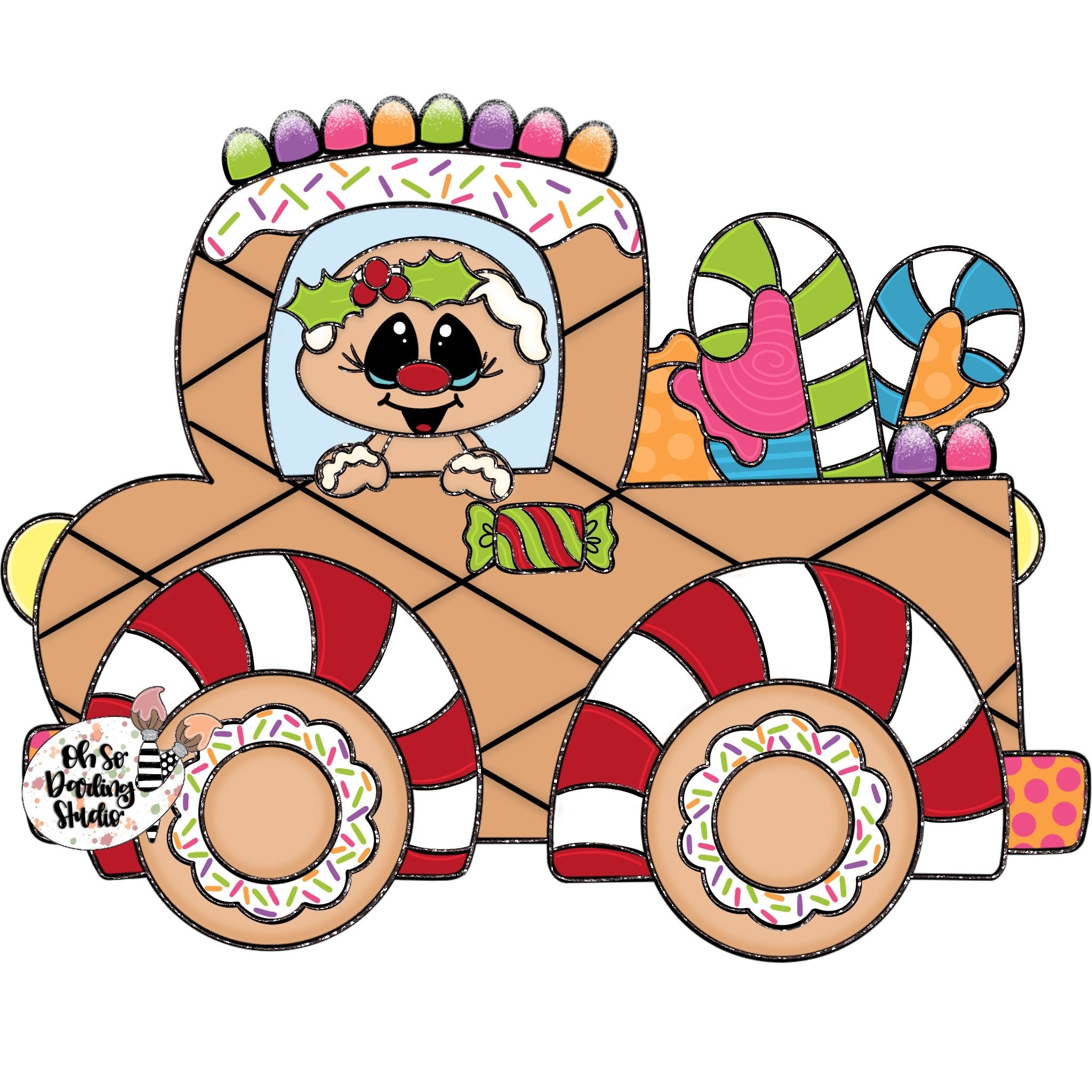 Printable Gingerbread Truck Template