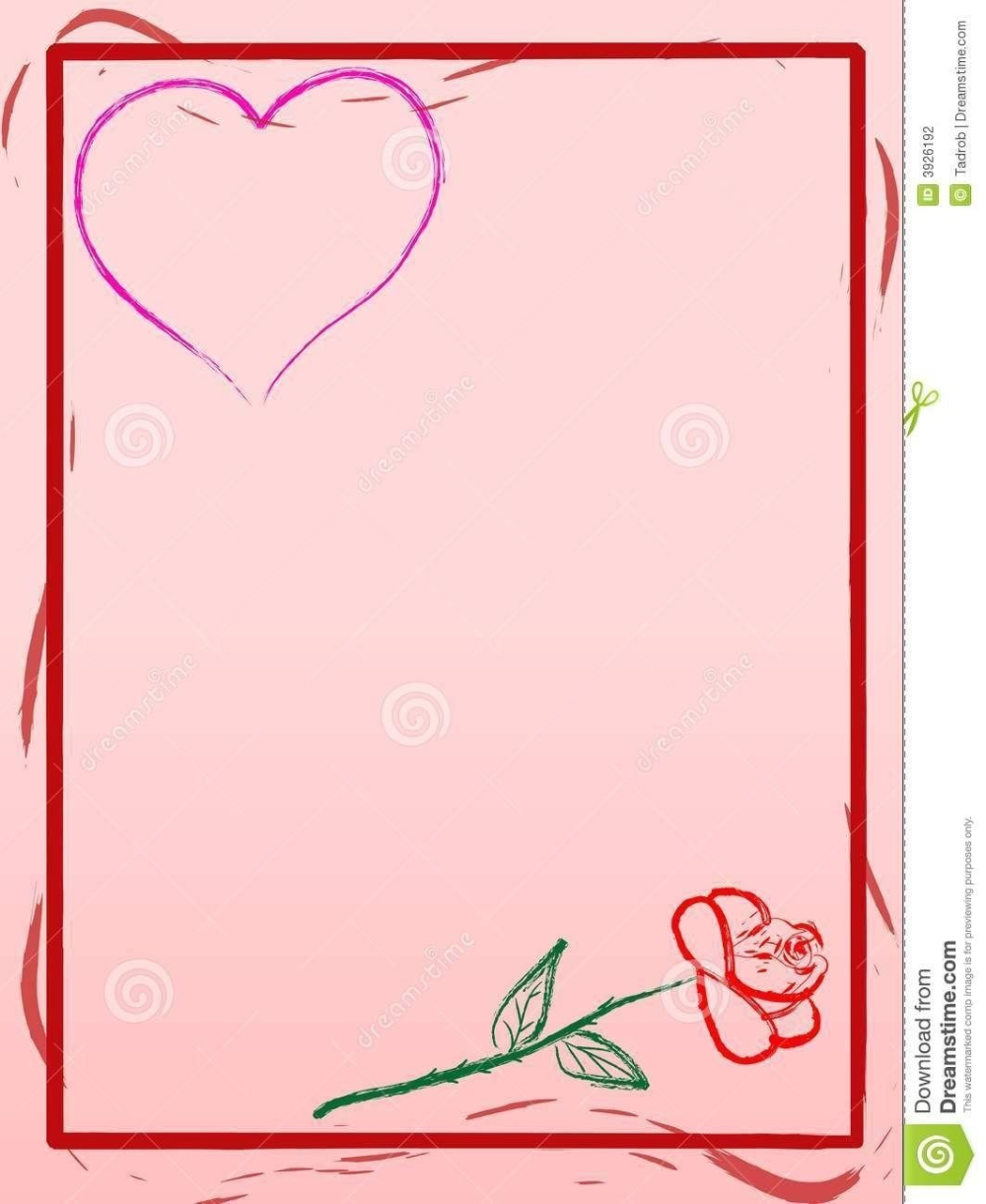 Printable Background Love Letter Template