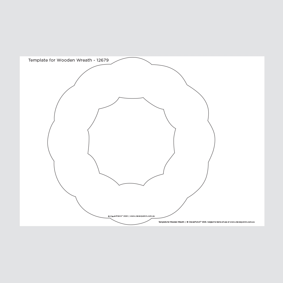 Cut Out Wreath Template Printable