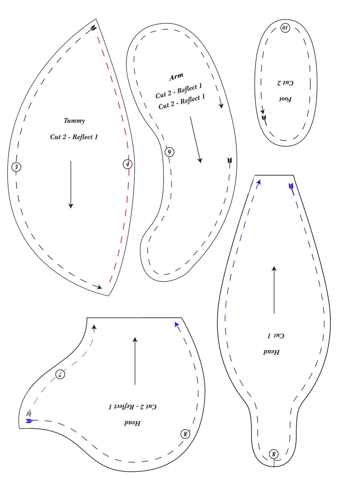 Template Free Printable Easy Teddy Bear Pattern