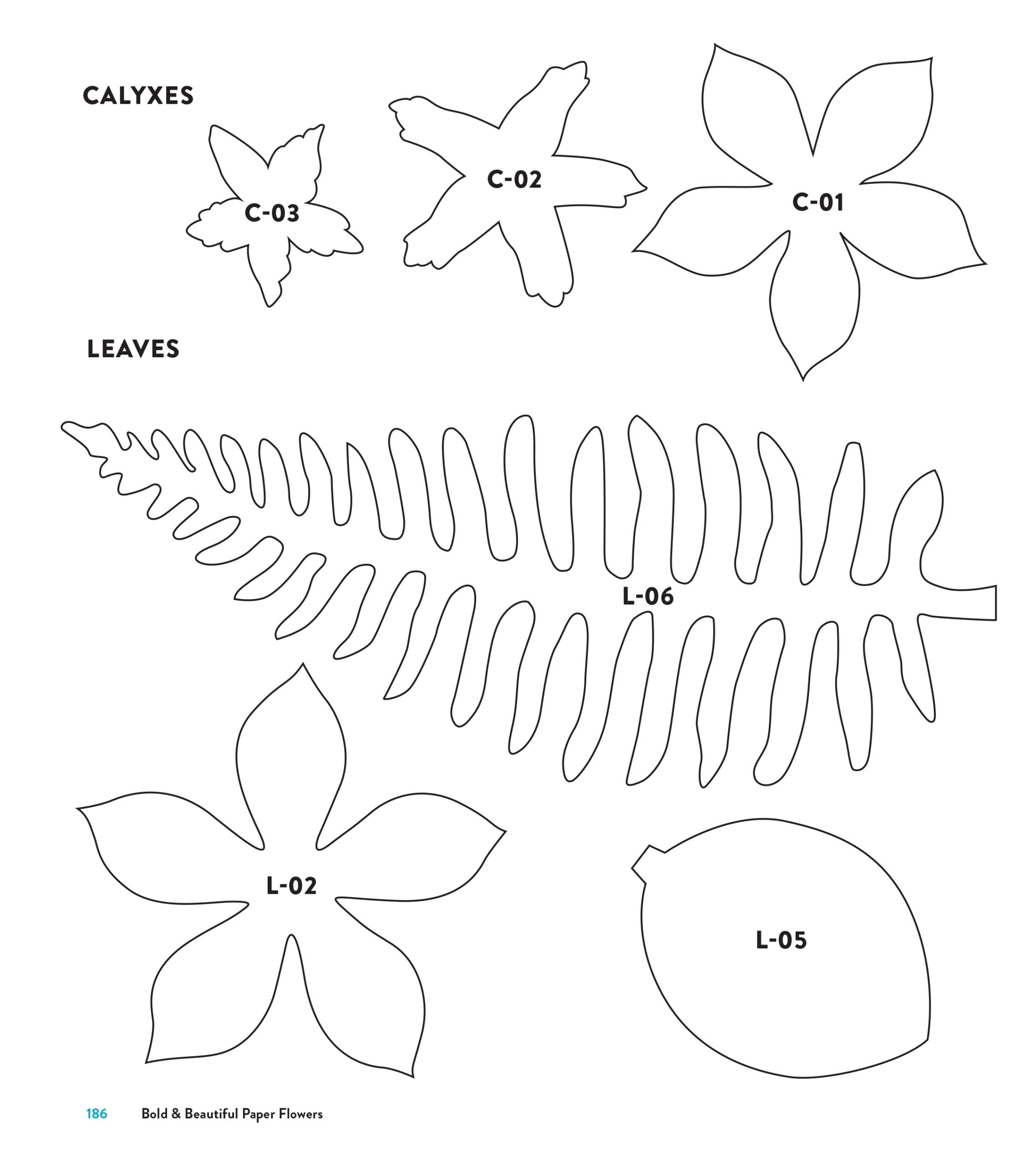 Downloadable Free Printable Paper Flower Templates