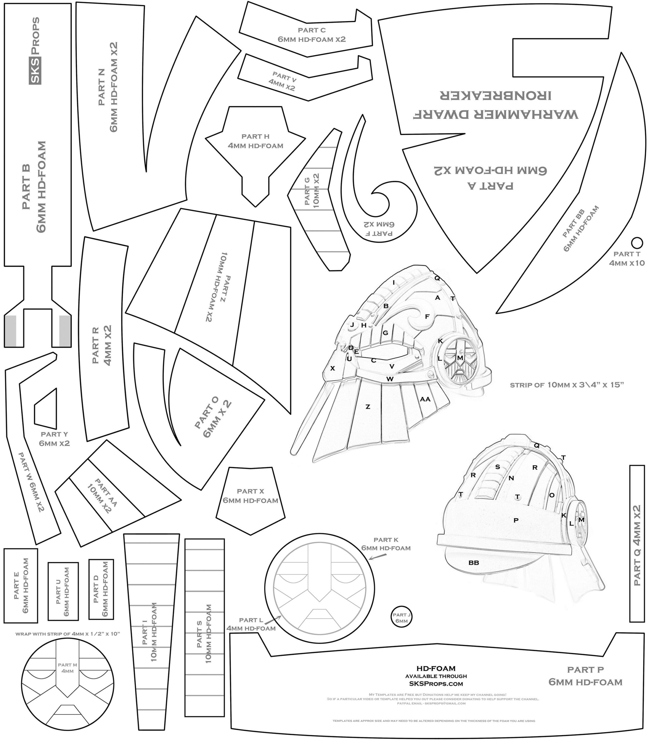 Free Printable Knight Helmet Template Free