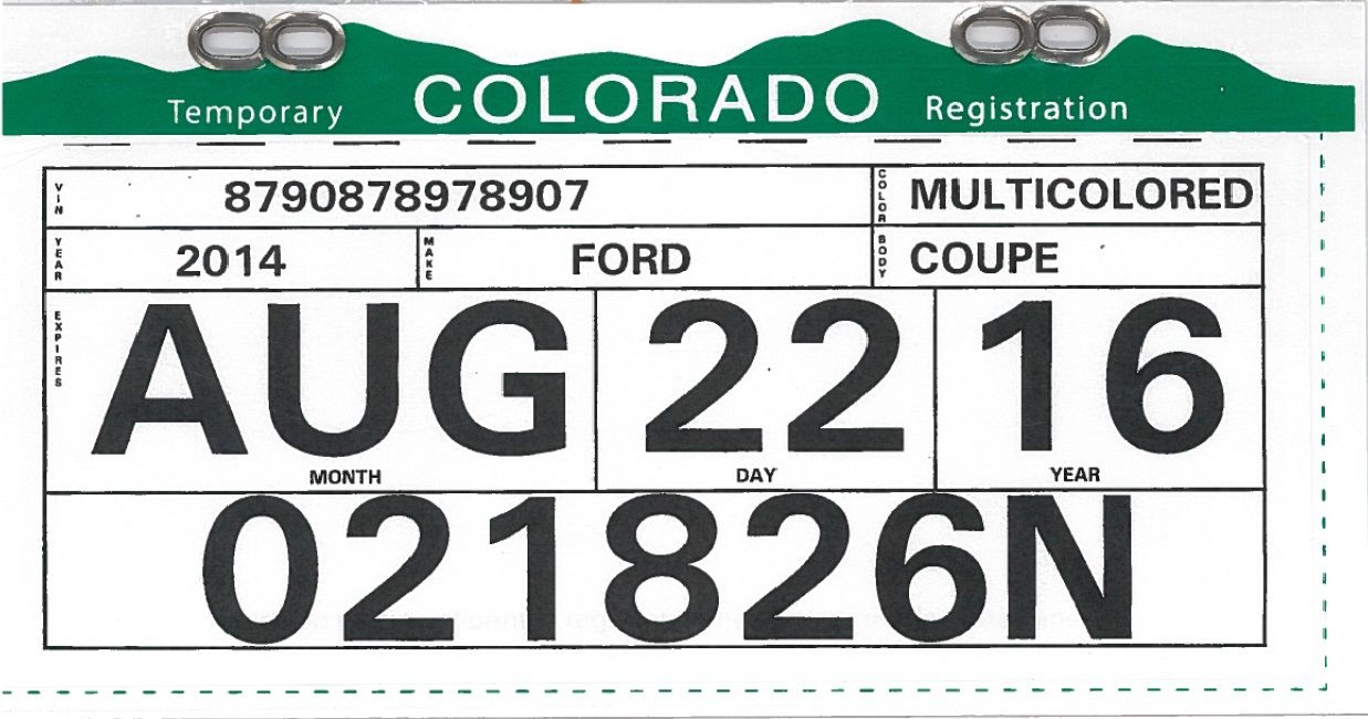 Temporary Colorado Registration Permits Will Soon Look More Like Permanent License Plates Government Gazette