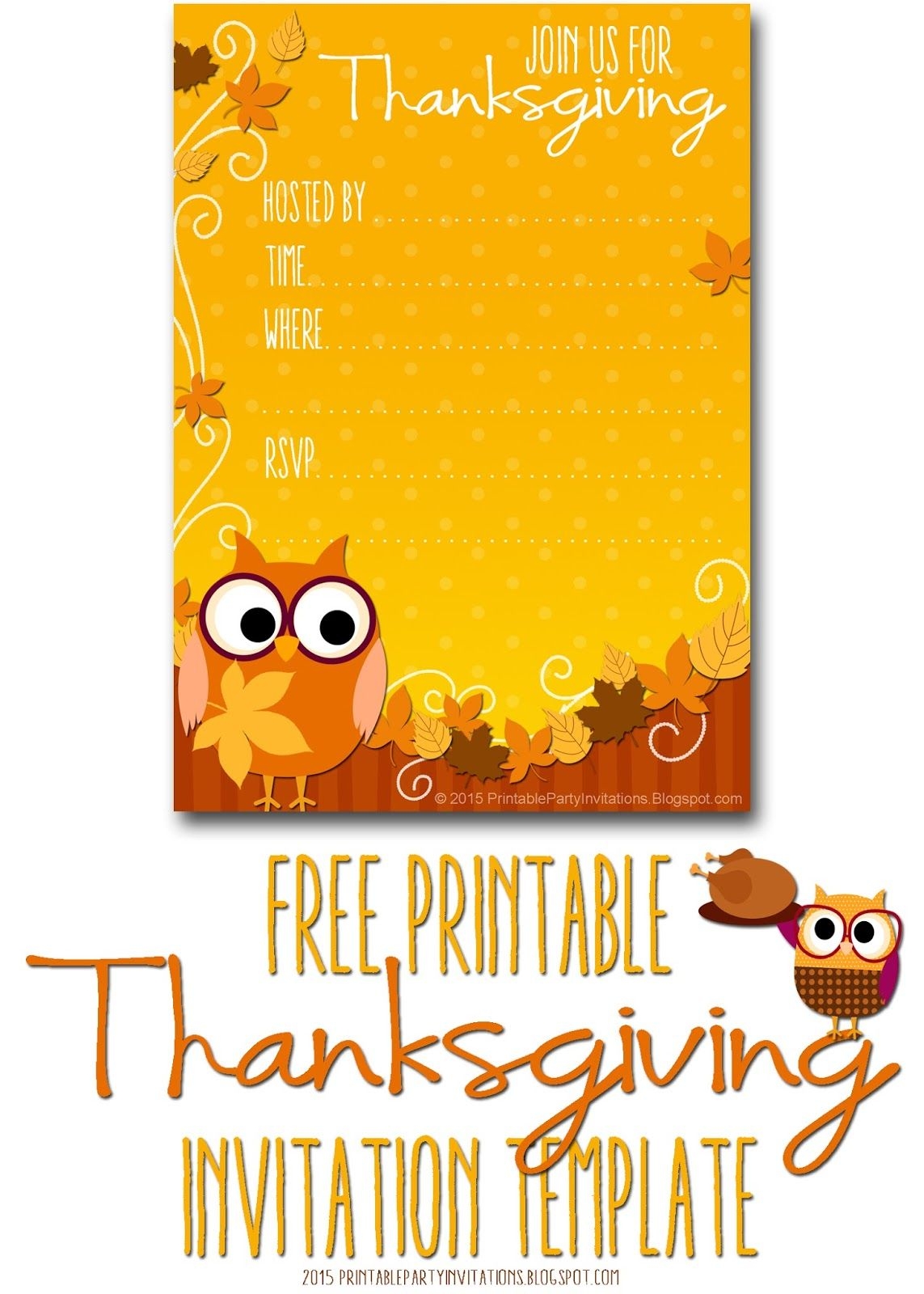 Thanksgiving Invite Template Printable Thanksgiving Invitation Party Invite Template Thanksgiving Invitation Template
