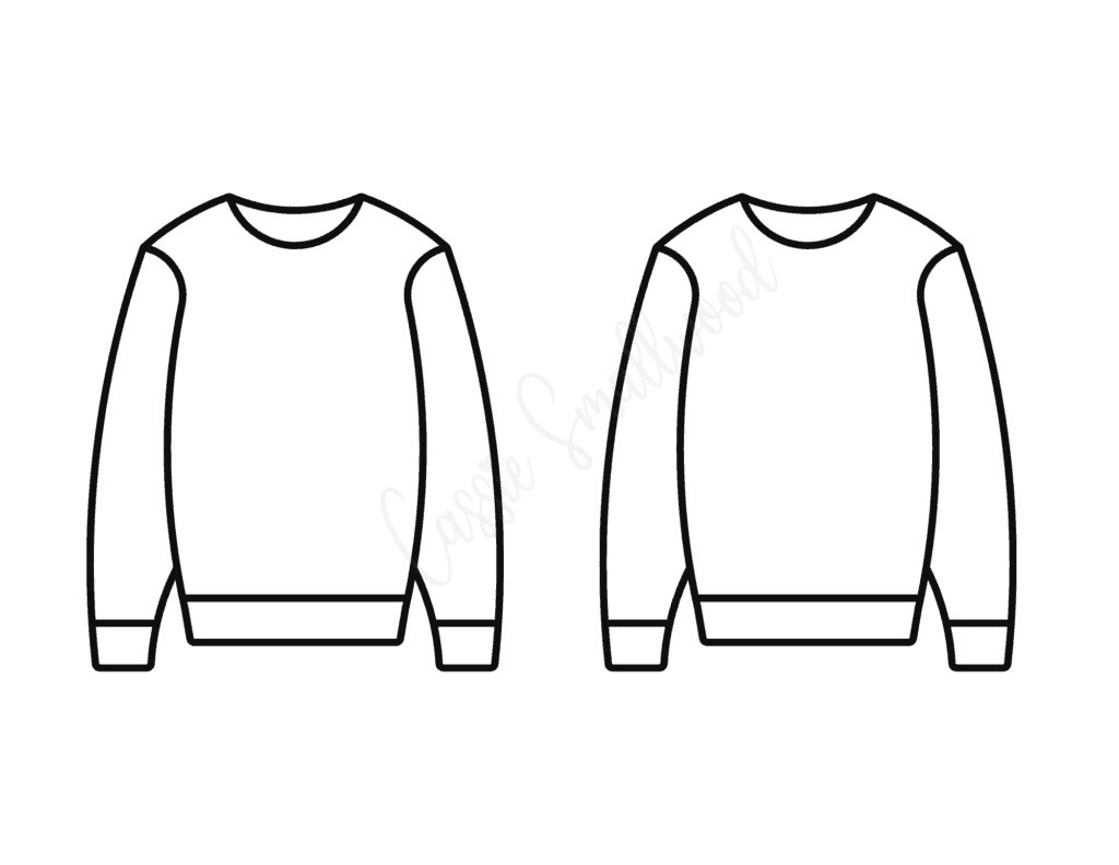 Printable Blank Sweater Template