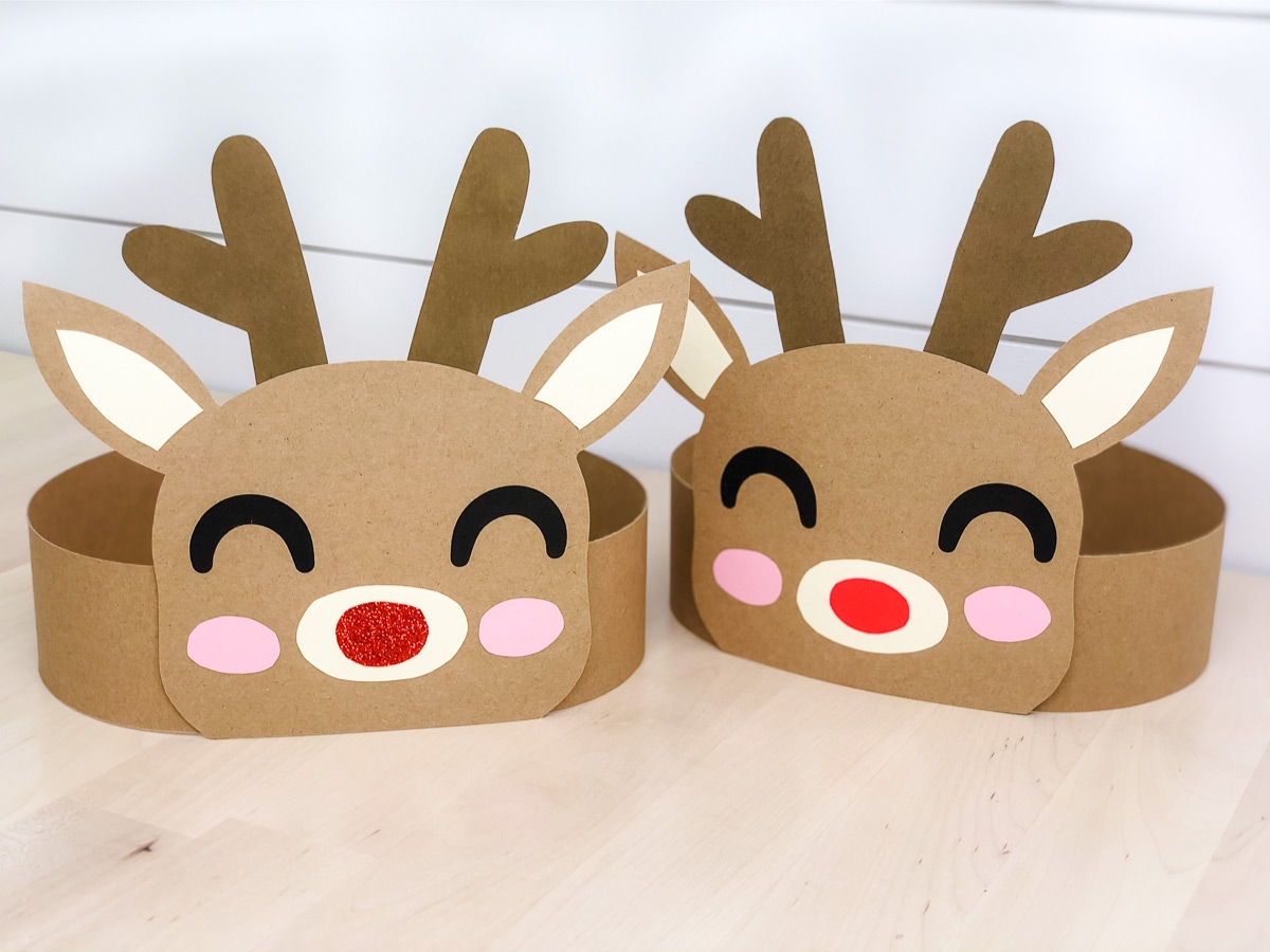 The CUTEST Reindeer Headband Craft For Christmas Free Template 