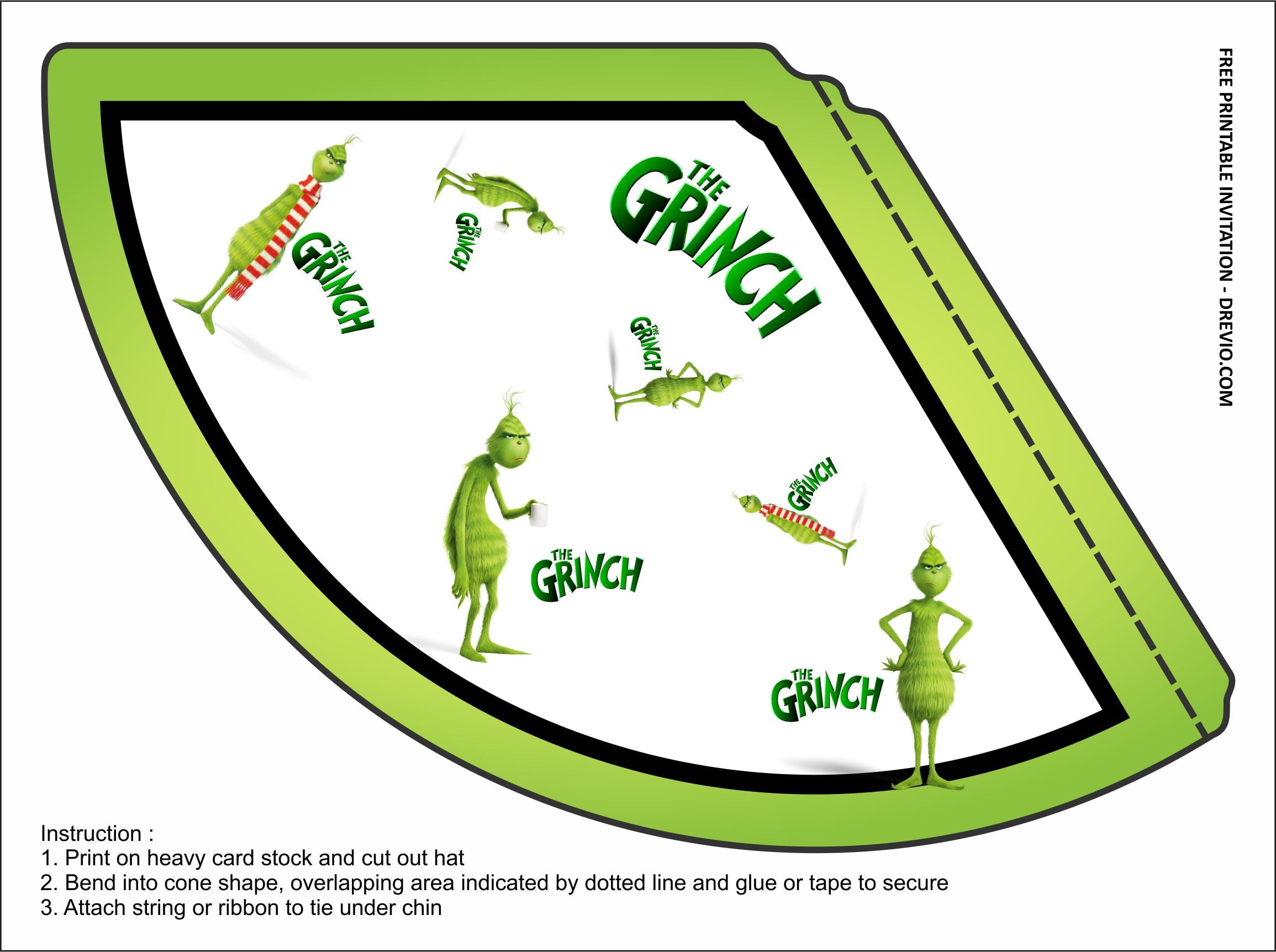 Grinch Hat Template Printable