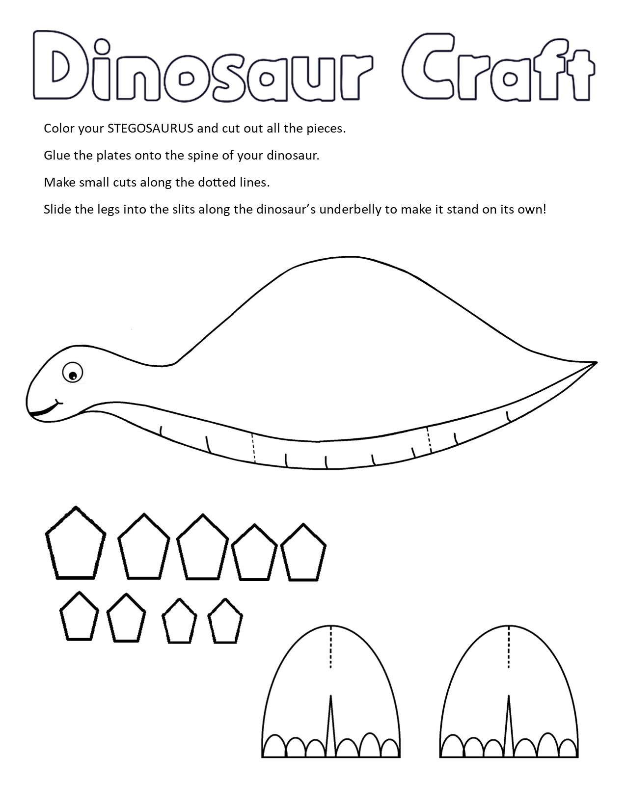 Printable Dinosaur Craft Template
