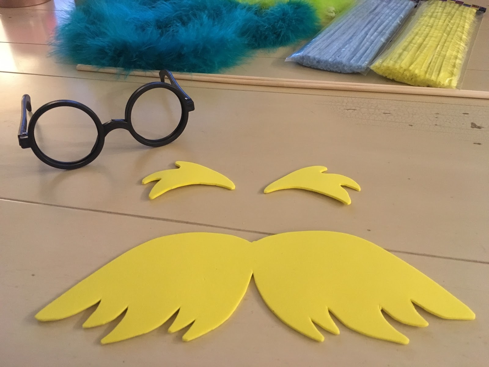 Printable Lorax Mustache And Eyebrows Template