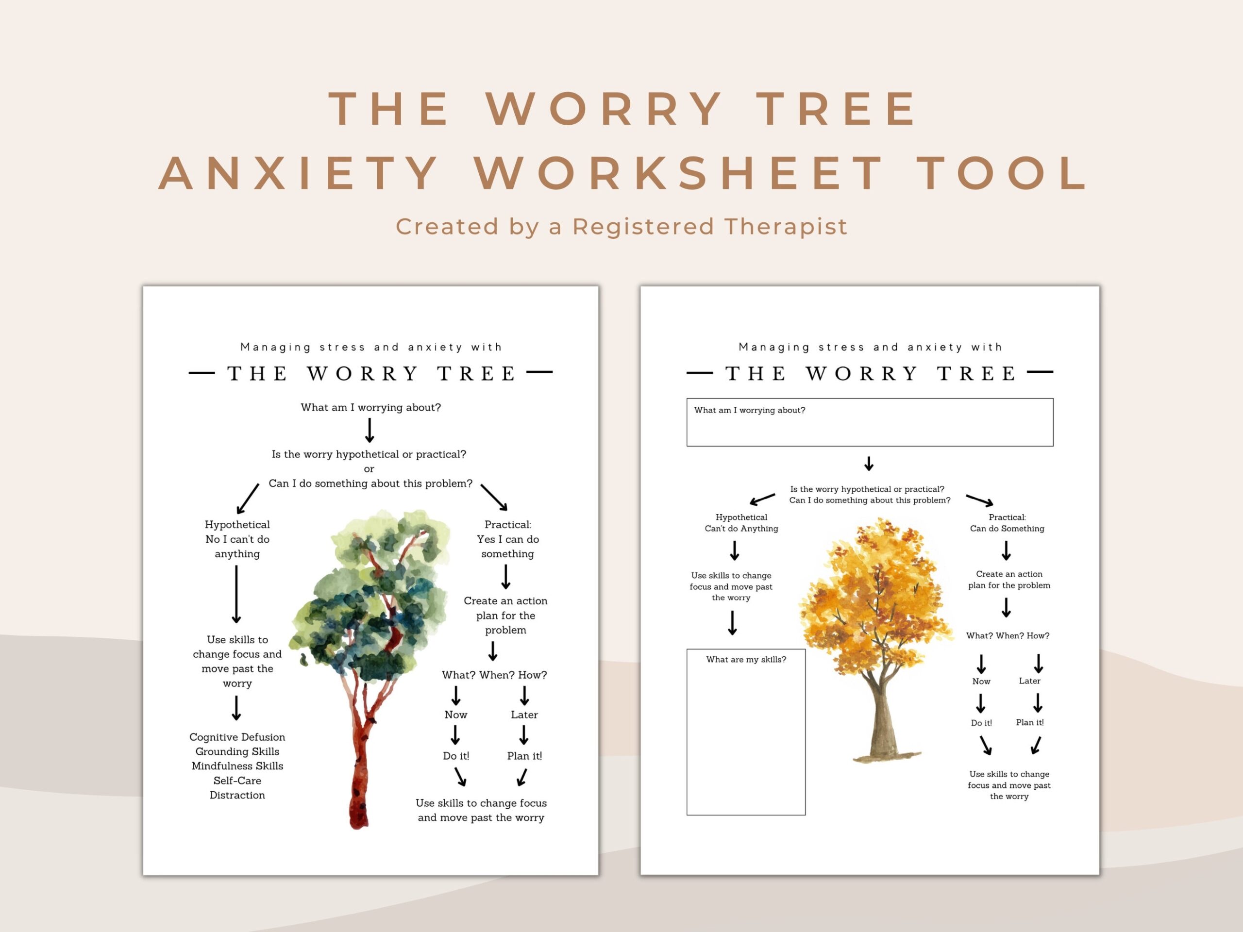 Printable Worry Tree Template