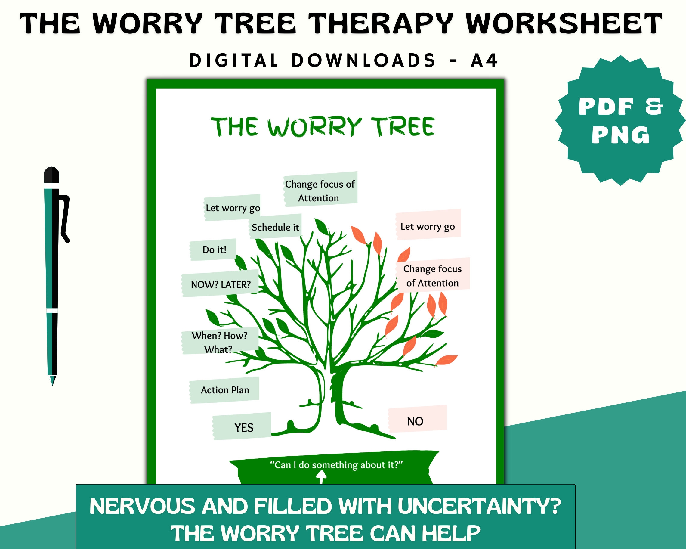 Printable Worry Tree Template