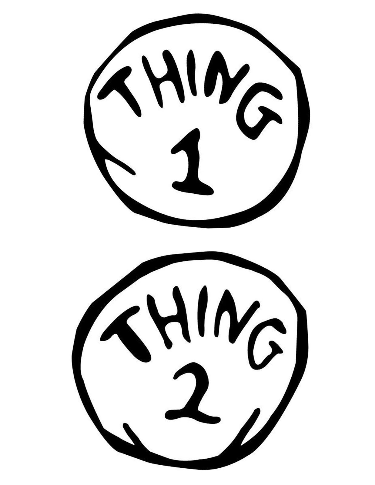 Thing 1 Logos Dr Seuss Coloring Pages Thing 1 Thing 1 Thing 2