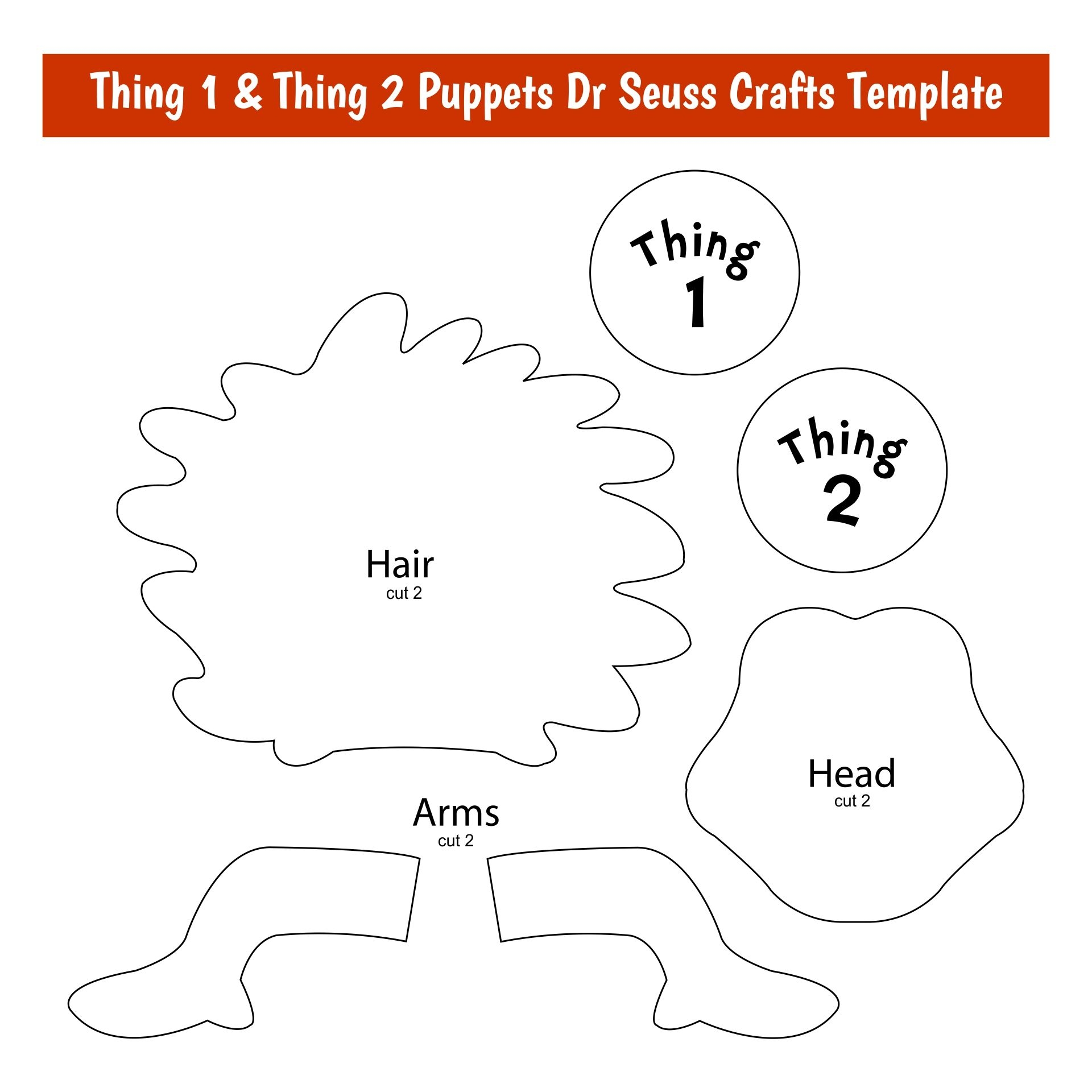 Thing 1 Template Printable
