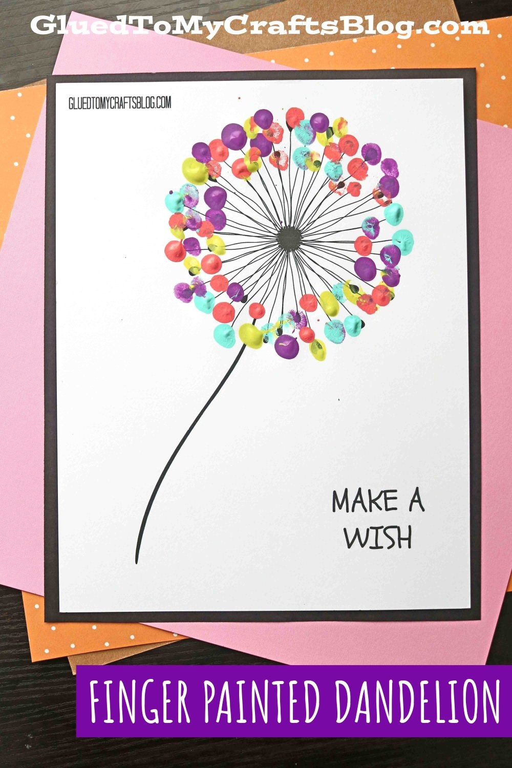 Printable Free Thumbprint Dandelion Template