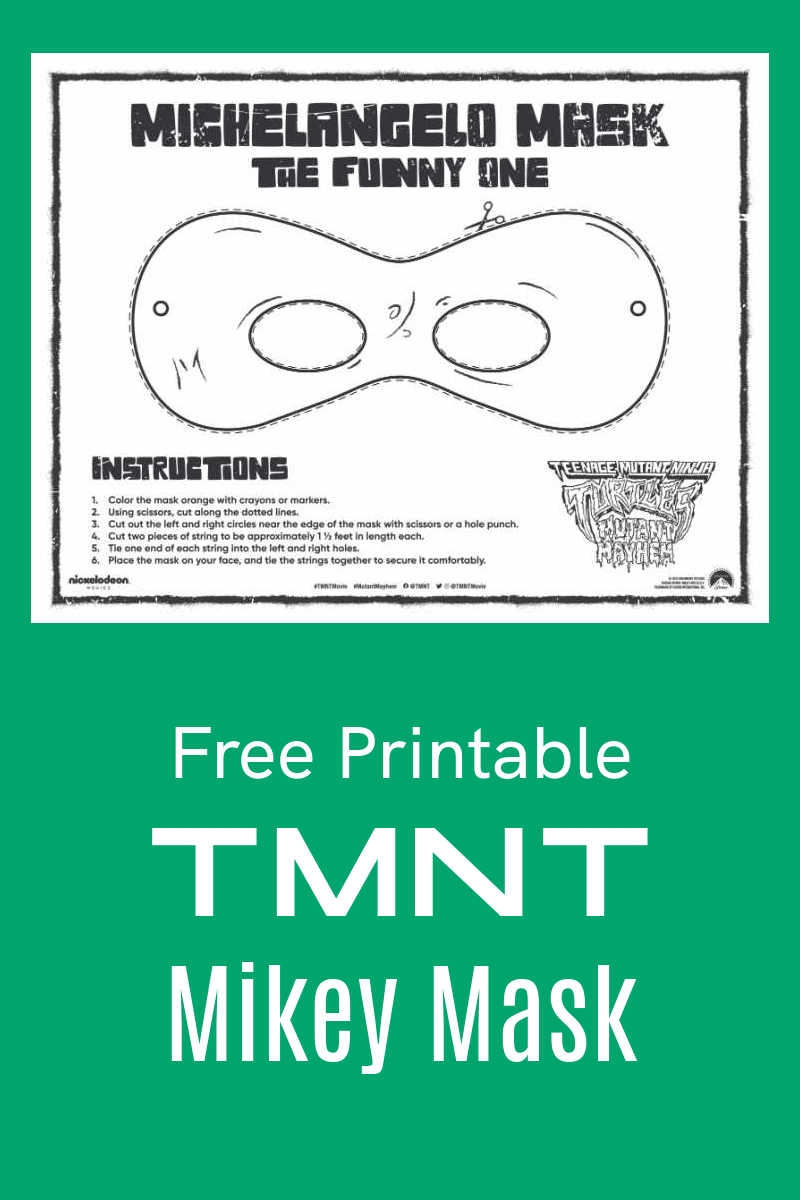 Printable Teenage Mutant Ninja Turtle Mask Template