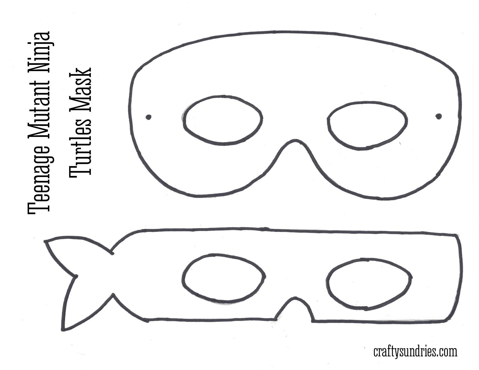 Ninja Turtle Mask Printable Template