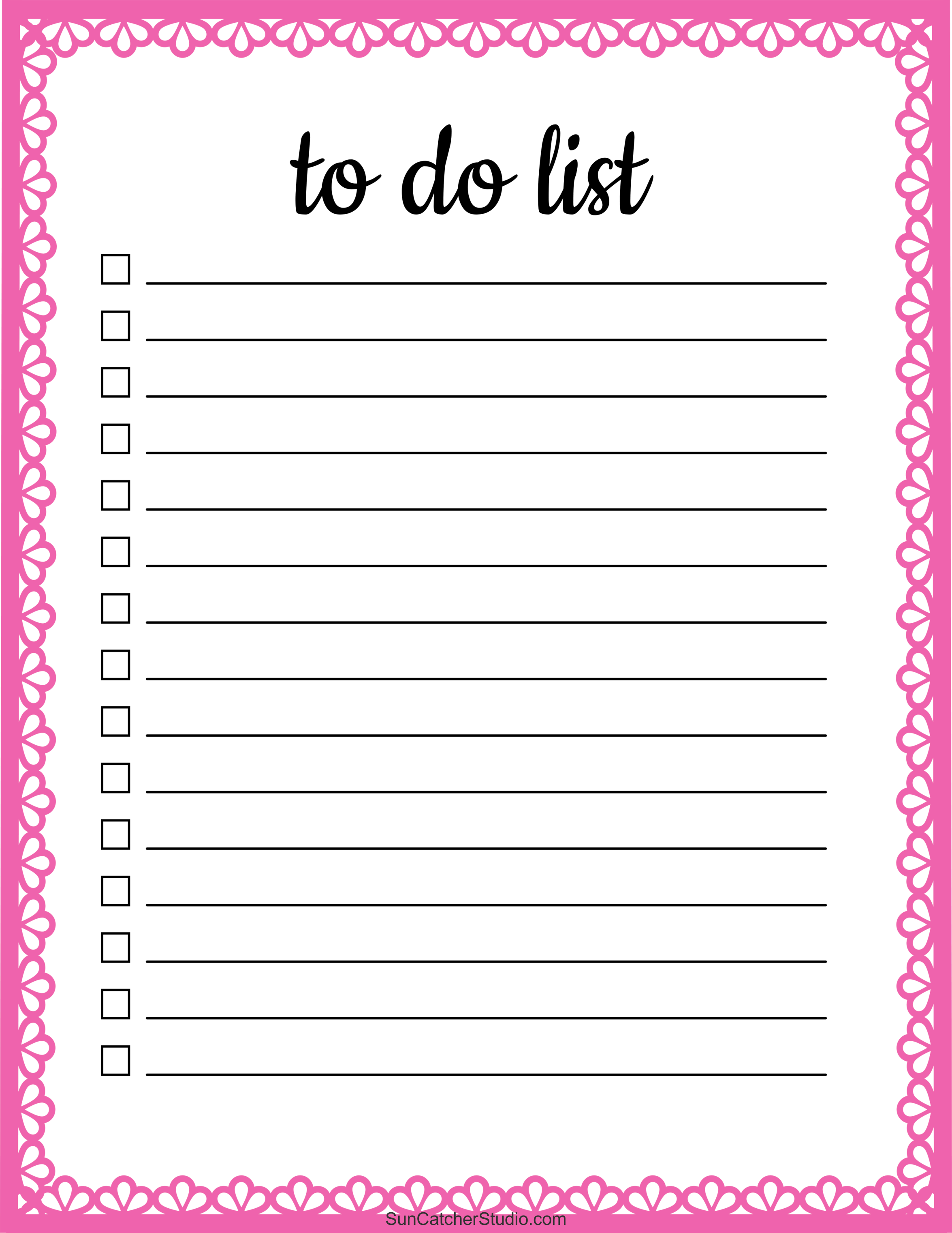 Cute Free Printable Daily To Do List Template