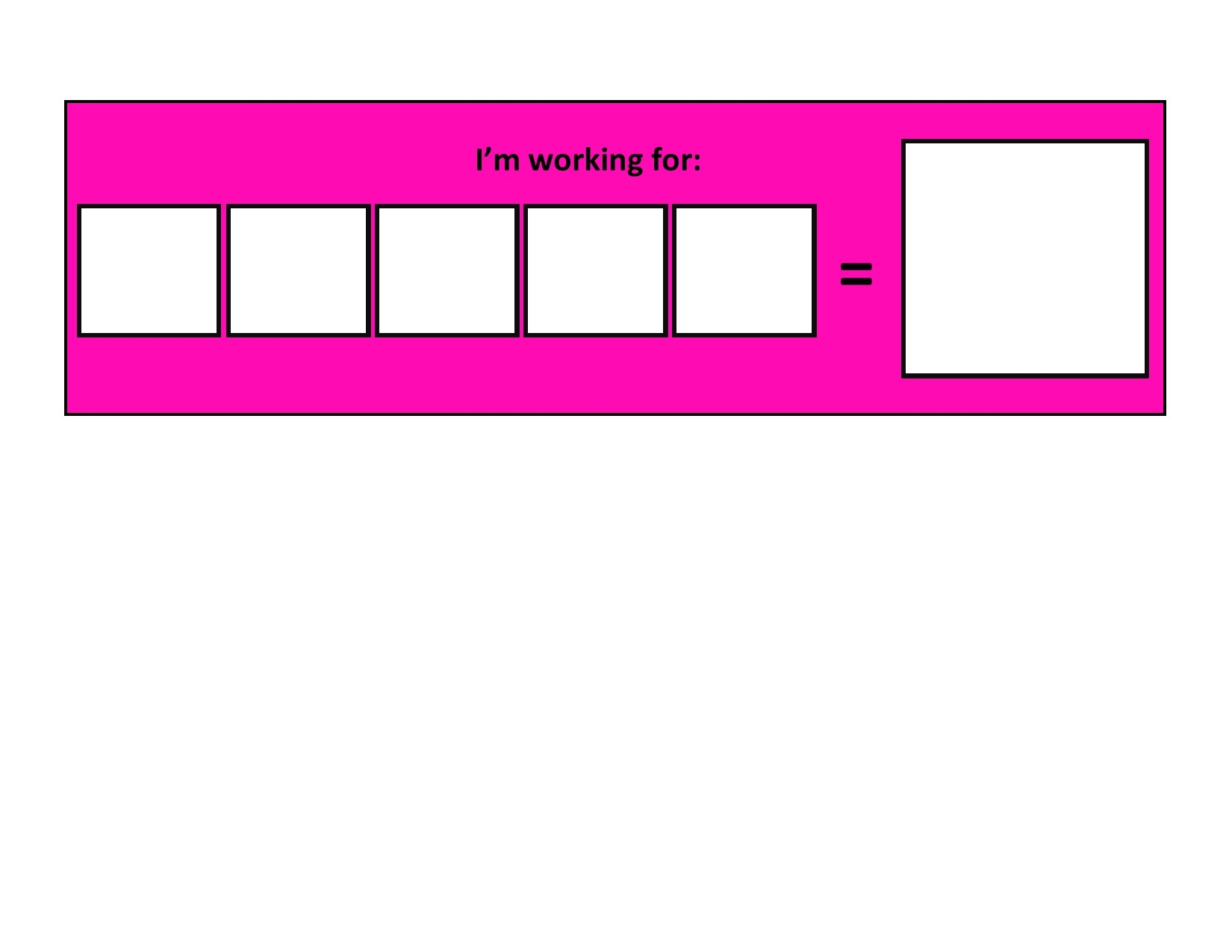 Printable 5 Token Board Template