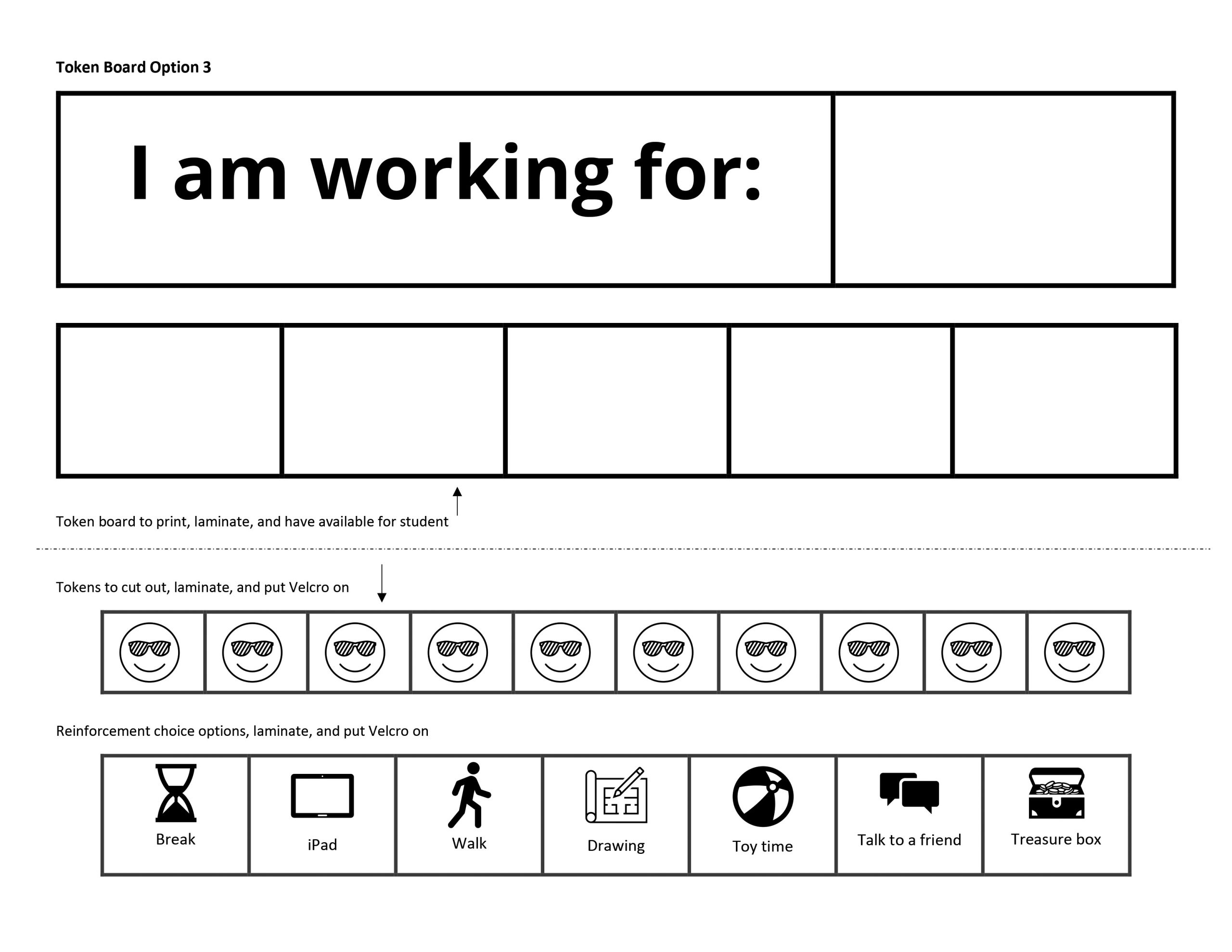 Printable Token Economy Template