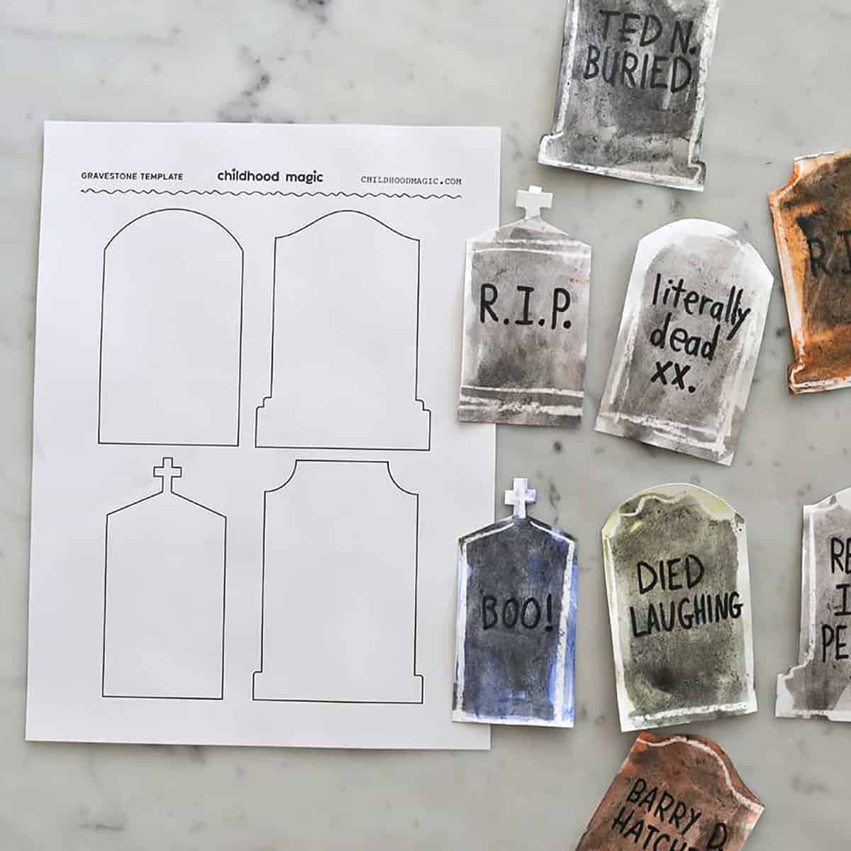 Free Printable Tombstone Template