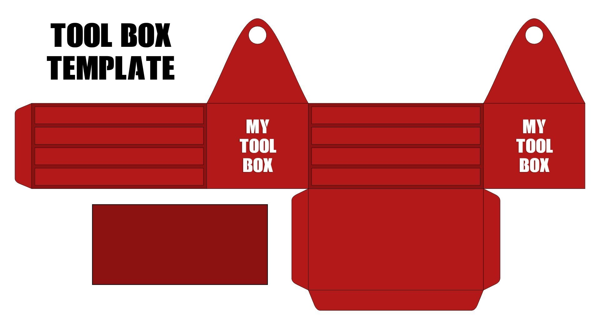 Tool Box Template Tool Box Box Template Printable Tool Box Diy