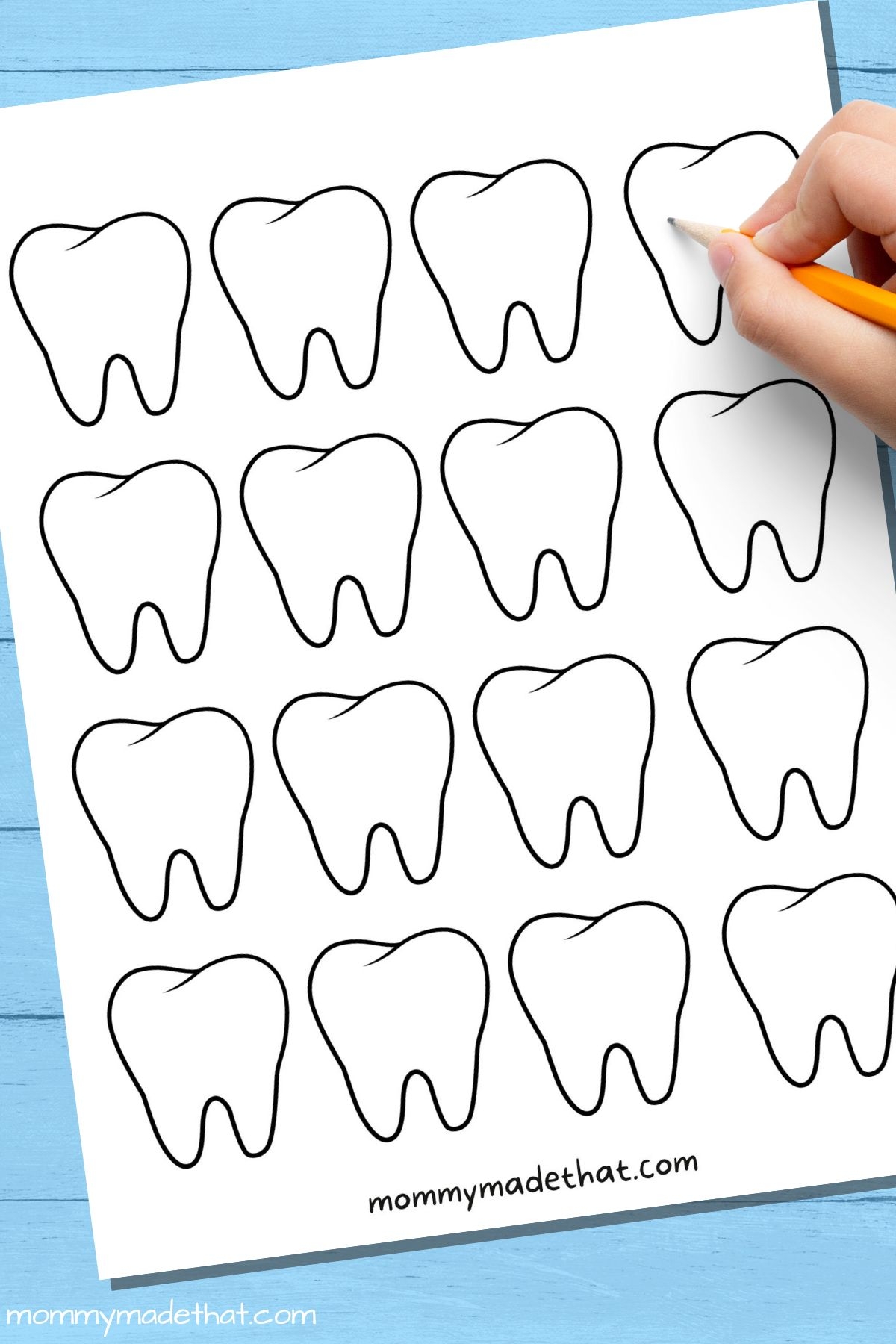Free Printable Tooth Template Printable