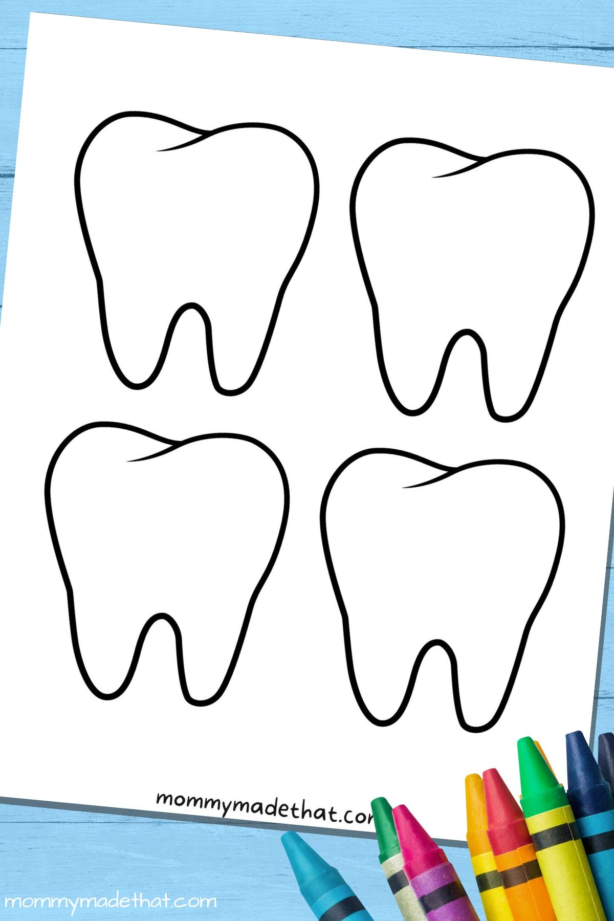 Free Printable Tooth Template Printable