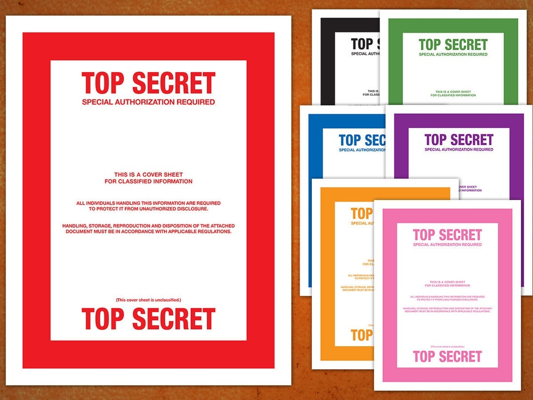 Printable Top Secret File Template