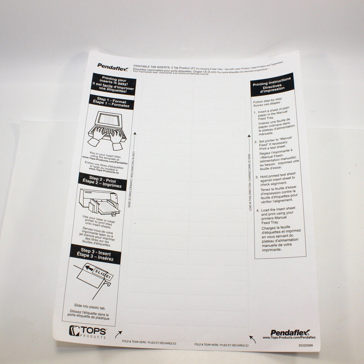 Pendaflex Printable Tab Labels Template