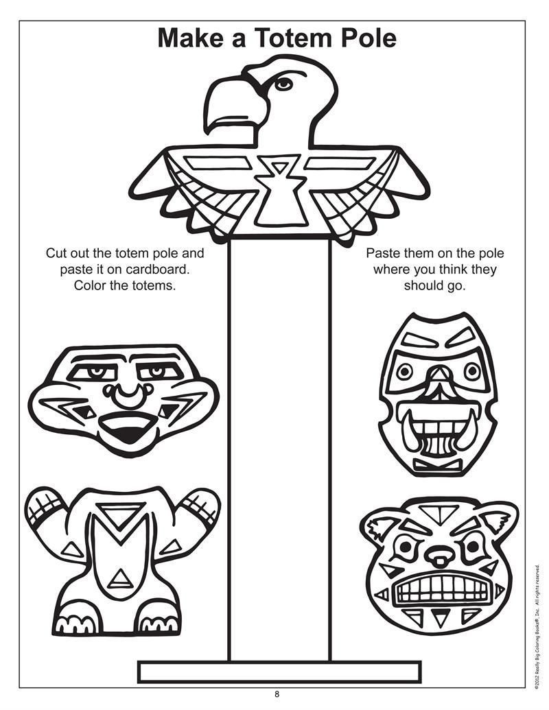Totem Pole Printables COLORINGDOO Native American Totem Totem Pole Native American Totem Poles