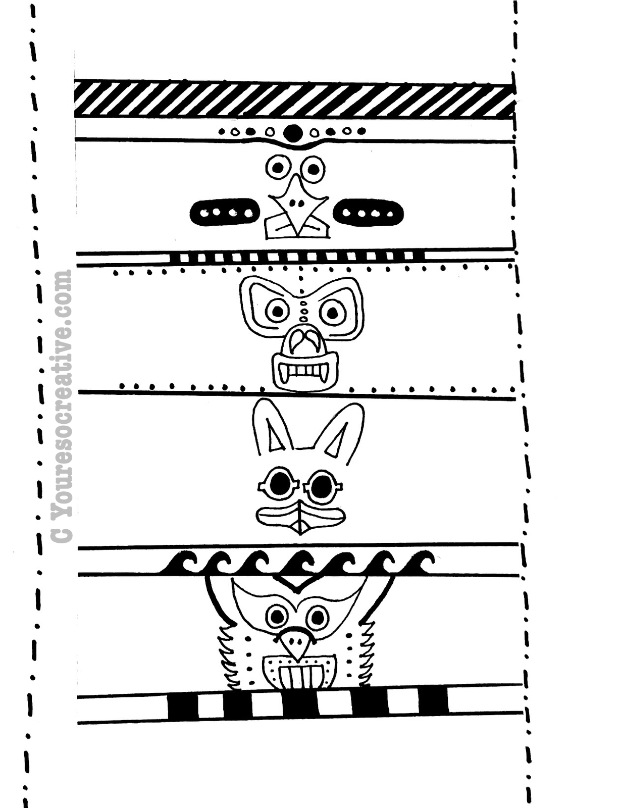 Totem Pole Template Printable