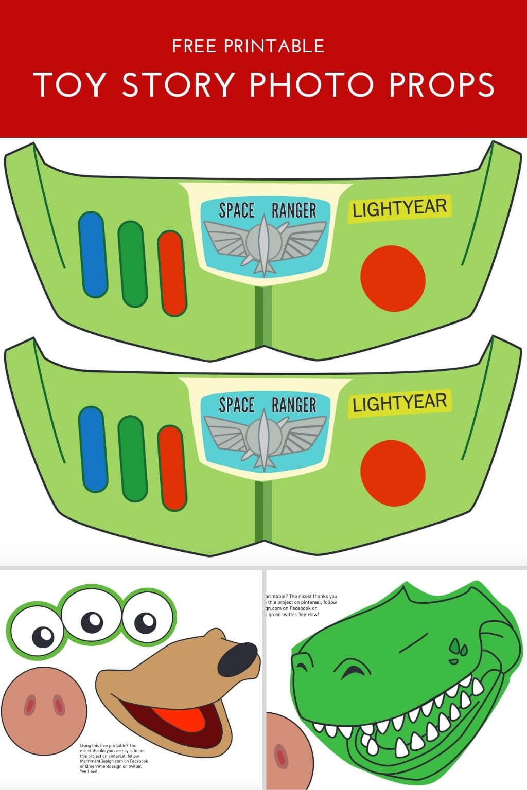 Toy Story Photo Booth Props free Printable PDF Toy Story Party Decorations Toy Story Birthday Toy Story Decorations