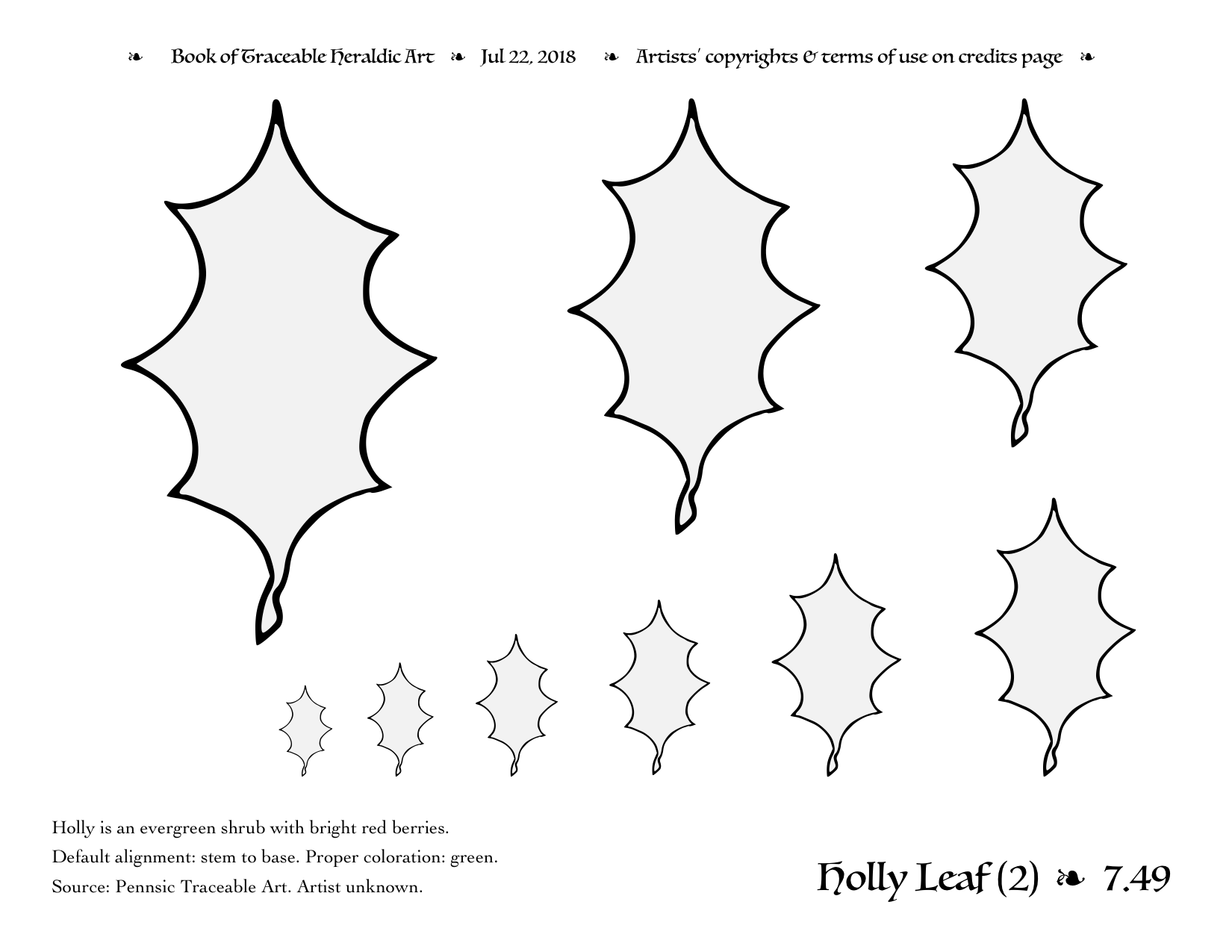 Free Printable Holly Leaf Template