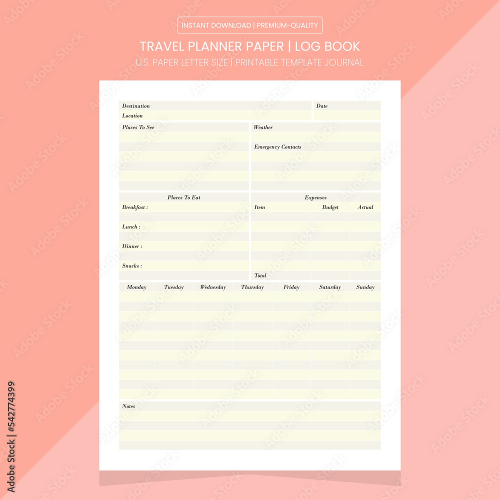 Printable Trial Notebook Template