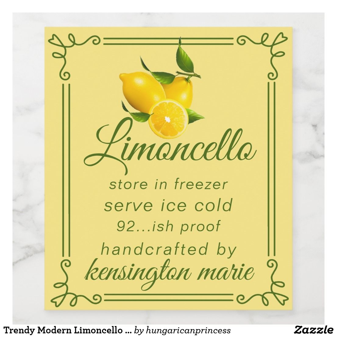 Free Printable Limoncello Labels Template