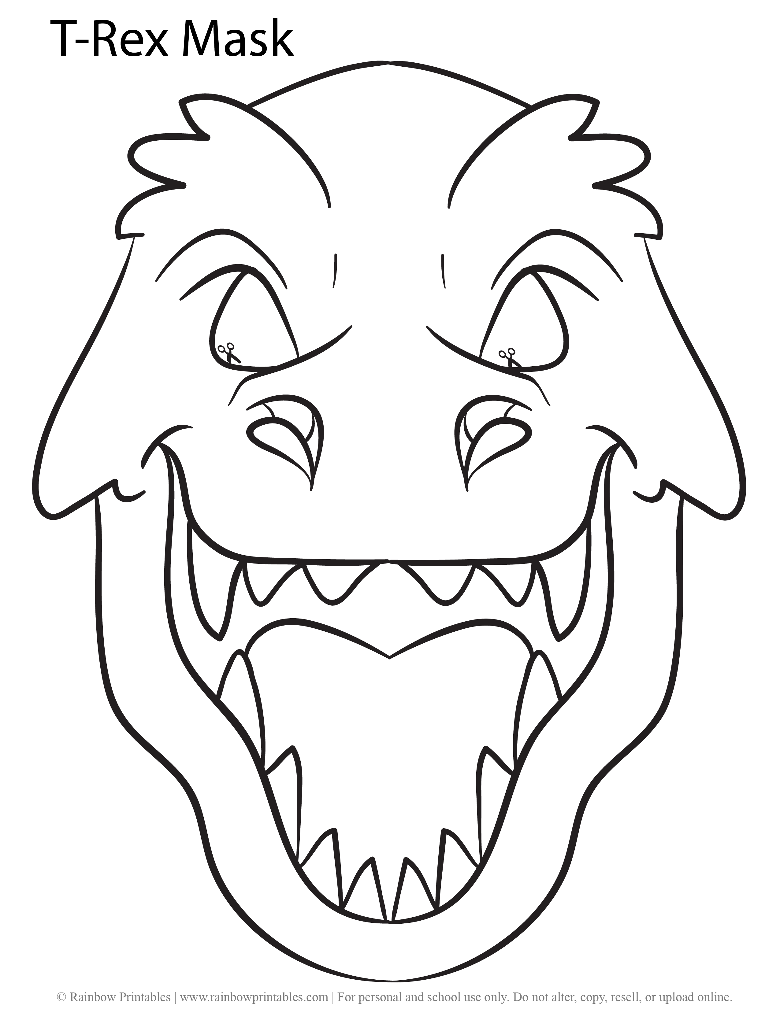 Printable Dinosaur Head Template