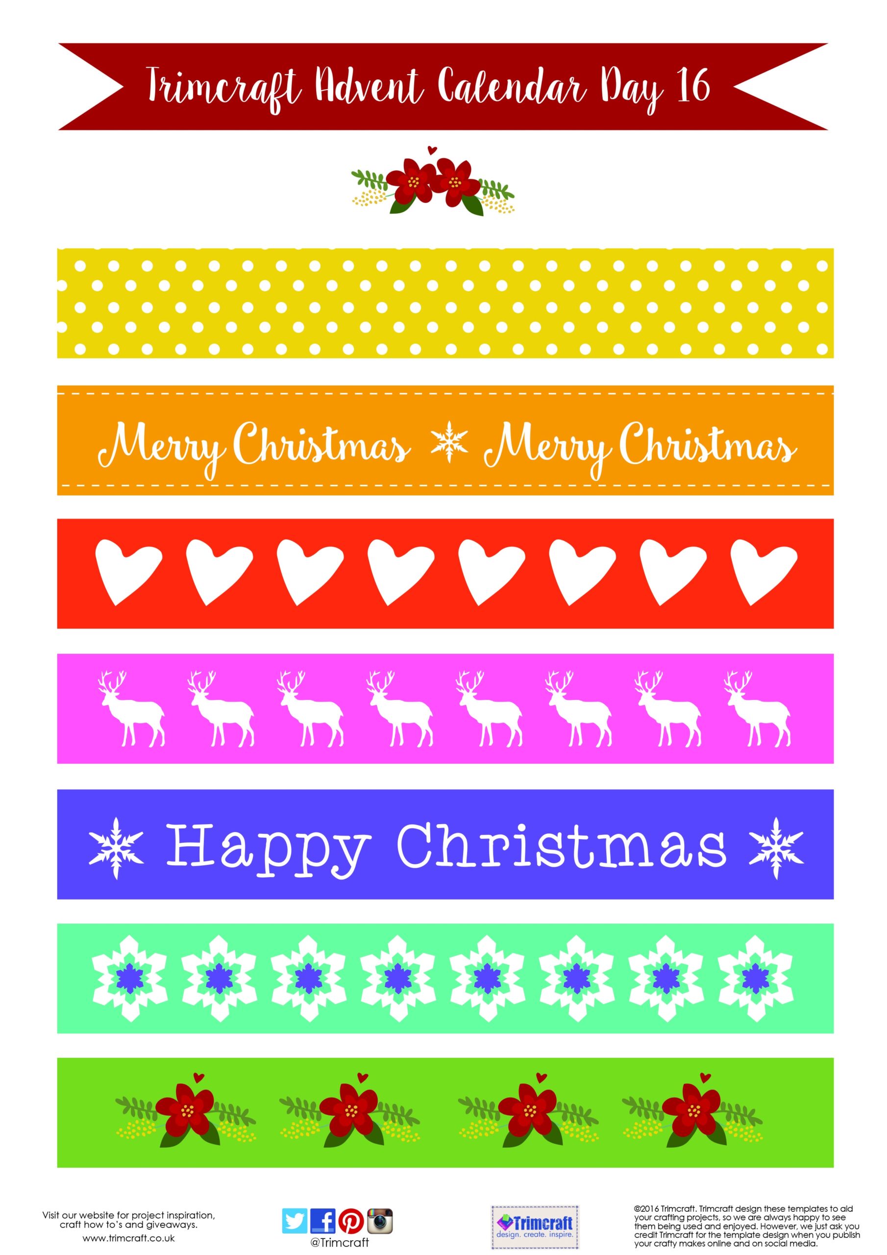 Free Printable Christmas Christmas Paper Chain Template
