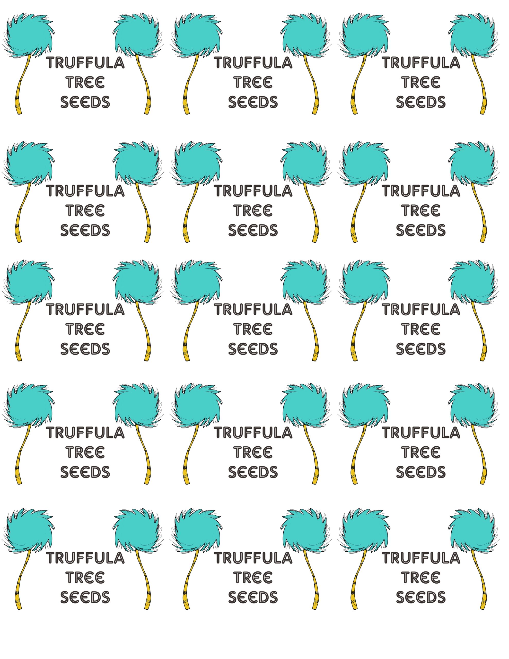 Truffula Tree Seeds Free Printable The Crafting Chicks