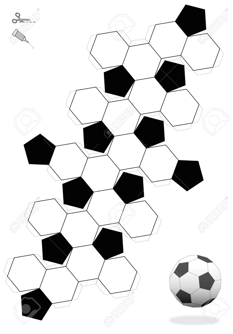 Printable Paper Soccer Ball Template