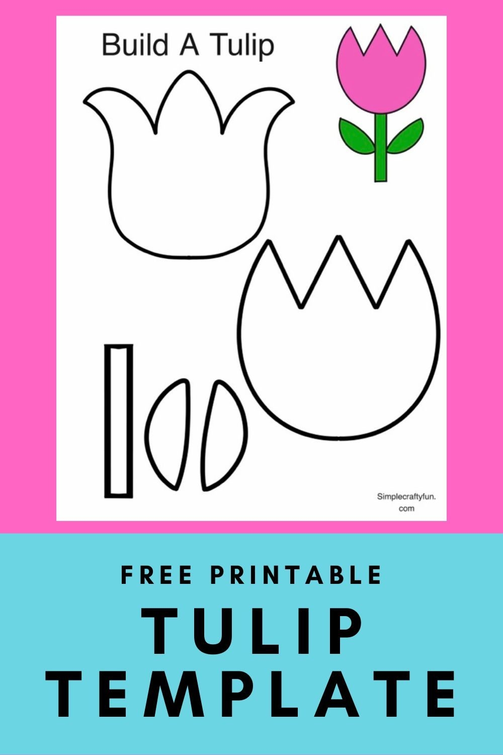 Printable Cut Out Tulip Template