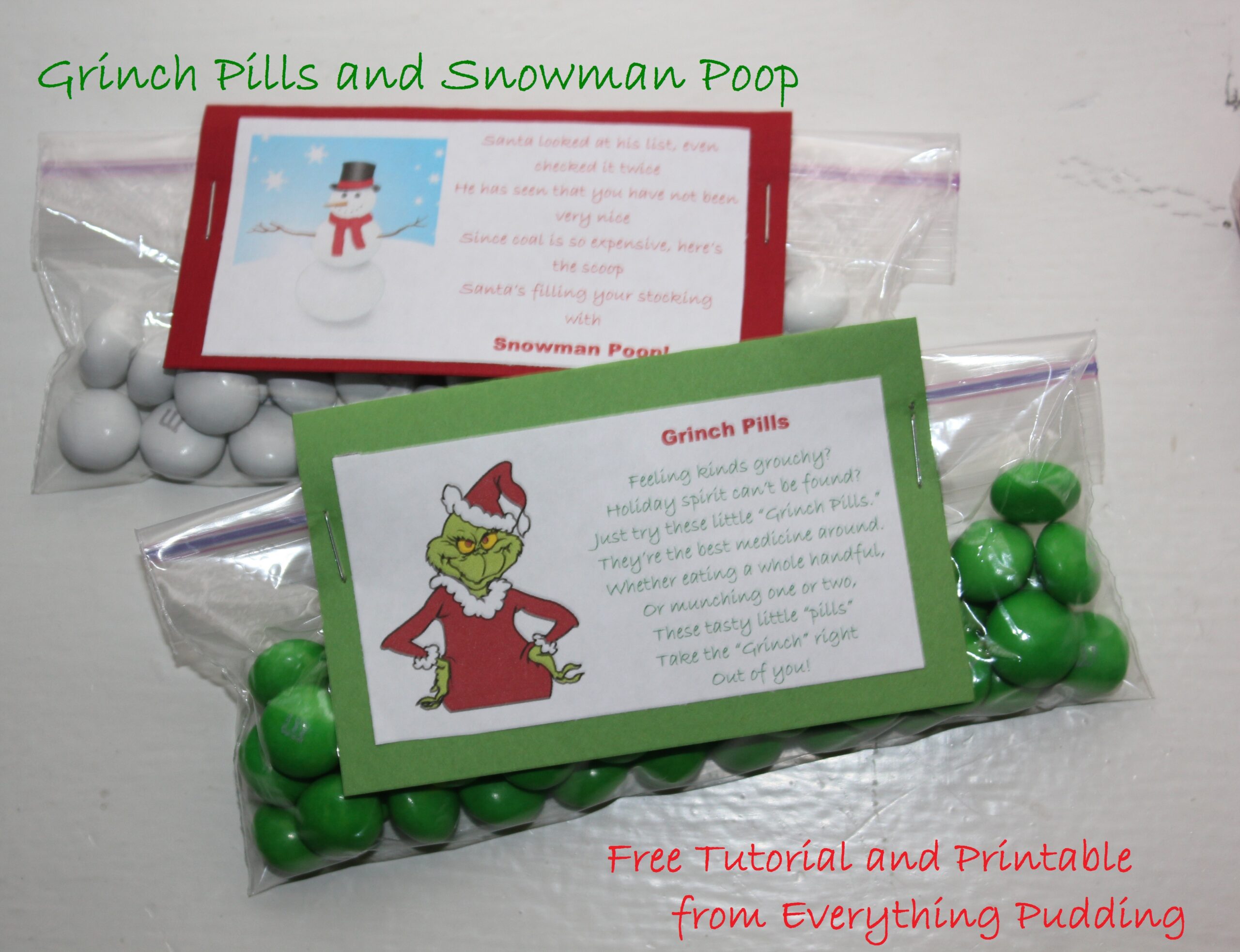 Grinch Pills Free Printable Template